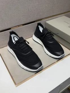 Alternative view of BRUNELLO CUCINELLI Sneakers & Trainers Knit (Black-White-Grey) EU38-44 B10202606030190109