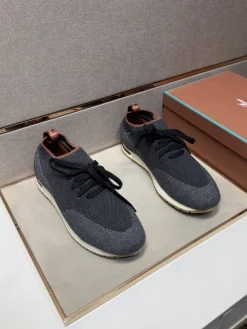 Alternative view of BRUNELLO CUCINELLI Sneakers & Trainers Knit-Leather (Grey-Brown-White) EU38-44 A9020260603336499
