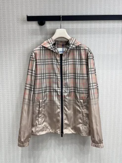 BURBERRY Coats & Jackets Polyester-Viscose (Beige-Red-Black) S-M-L C85202606011807159