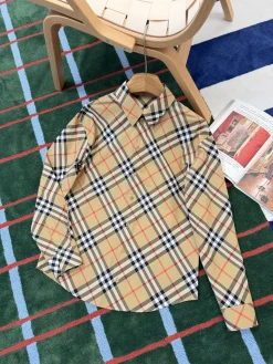 BURBERRY Shirts & Polos Cotton (Beige-Black-White-Red) S-M-L C55202606010951149