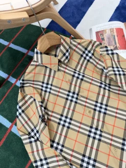 Alternative view of BURBERRY Shirts & Polos Cotton (Beige-Black-White-Red) S-M-L C55202606010951149