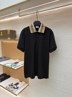 BURBERRY Shirts & Polos Cotton (Black-Beige) S-XL A6020260613065689