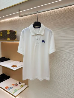BURBERRY Shirts & Polos Cotton (White-Blue) S-XL A6020260613123489