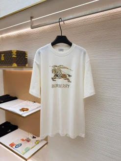 BURBERRY T-shirts & Vests Cotton (White-Brown) XS-L A3020260613095289