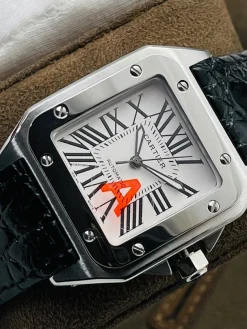 Alternative view of CARTIER Santos Automatic 100 (White Dial) 40mm A300202606040454439