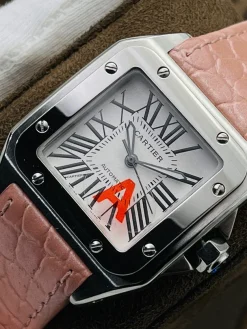 Alternative view of CARTIER Santos Automatic 100 (White Dial) 40mm A300202606040464439