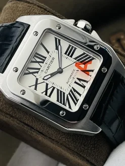 Alternative view of CARTIER Santos Automatic 100 (White Dial) 51mm A300202606040444439