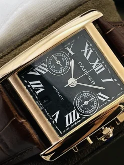 Alternative view of CARTIER Tank Automatic W5330007 (Black Dial) 40mm A600202606040460519