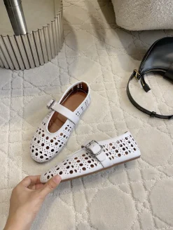 CELINE Flats & Loafers Leather (White) EU35-39 B10202606030215109