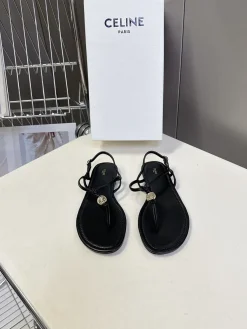 Alternative view of CELINE Sandals & Mules Leather (Black-Gold) EU35-41 B40202606030217109