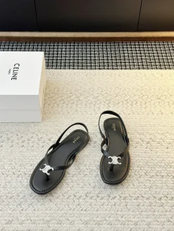 Alternative view of CELINE Sandals & Mules Leather (Black-Silver) EU35-40 B10202606030218109