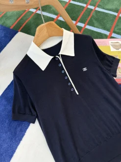 Alternative view of CELINE Shirts & Polos Cotton (Navy-White) S-M-L C05202606011820129