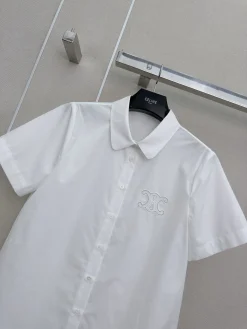 Alternative view of CELINE Shirts & Polos Cotton (White) S-M-L B35202606010161109