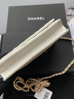 Alternative view of CHANEL Clutches & Evening Leather (White) 20X13X3.5CM E30202606010224199