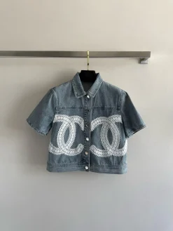 CHANEL Coats & Jackets Denim (Blue-White) SML B65202606011535119
