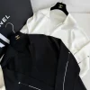 CHANEL Coats & Jackets Silk (White-Black) C00202606010564129