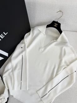 Alternative view of CHANEL Coats & Jackets Silk (White-Black) C00202606010564129