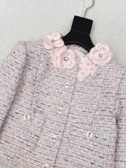 Alternative view of CHANEL Coats & Jackets Tweed (Pink-White) S-M-L C55202606011311149