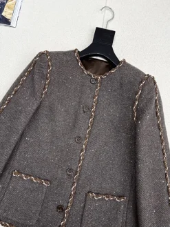 Alternative view of CHANEL Coats & Jackets Wool (Brown) S-M-L C55202606010732149
