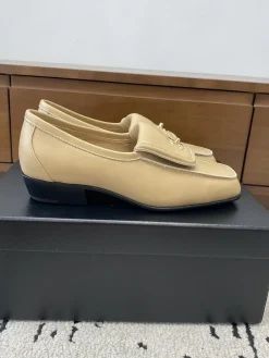 CHANEL Flats & Loafers Leather (Beige-Black) EU35-39 B80202606030247129