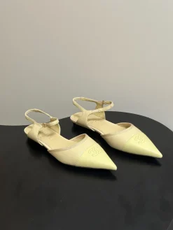 CHANEL Flats & Loafers Leather (Cream-Yellow) EU35-39 B70202606030279119
