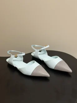 CHANEL Flats & Loafers Leather (White-Beige) EU35-39 B70202606030281119