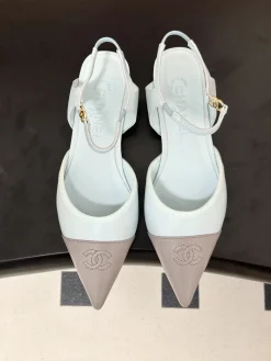 Alternative view of CHANEL Flats & Loafers Leather (White-Beige) EU35-39 B70202606030281119