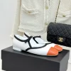 CHANEL Flats & Loafers Leather (White-Black-Orange) EU35-39 B80202606030294129