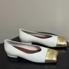 CHANEL Flats & Loafers Leather (White-Gold) EU35-39 B60202606030295119
