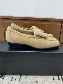 CHANEL Flats & Loafers Suede (Beige-Black) EU35-39 B80202606030299129