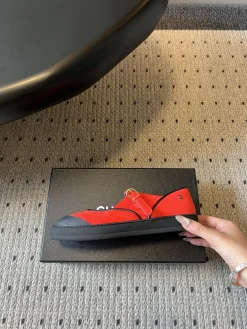 CHANEL Flats & Loafers Suede (Red-Black) EU35-41 B40202606030304109
