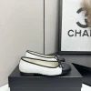 CHANEL Flats & Loafers Tweed-Leather (White-Black) EU35-41 B80202606030315129
