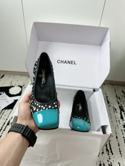 Alternative view of CHANEL Pumps & Heels Calf Hair-Leather (Black-White-Blue) EU35-41 B90202606030320129