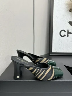 CHANEL Pumps & Heels Calf Hair-Patent Leather (Black-Beige-Green) EU35-39 B90202606030321129