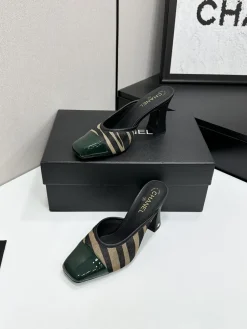 Alternative view of CHANEL Pumps & Heels Calf Hair-Patent Leather (Black-Beige-Green) EU35-39 B90202606030321129