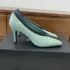 CHANEL Pumps & Heels Embossed Leather (Mint Green-Black) EU35-40 B90202606030325129