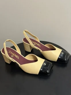 CHANEL Pumps & Heels Leather (Beige-Black-Burgundy) EU35-39 B60202606030330119