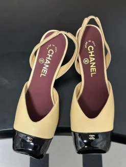 Alternative view of CHANEL Pumps & Heels Leather (Beige-Black-Burgundy) EU35-39 B60202606030330119
