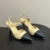 CHANEL Pumps & Heels Leather (Beige-Black) EU35-39 B70202606030326119
