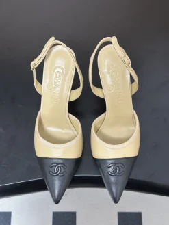 Alternative view of CHANEL Pumps & Heels Leather (Black-Beige) EU35-39 B70202606030337119