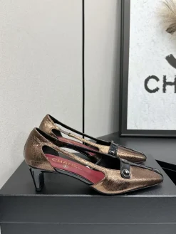 CHANEL Pumps & Heels Leather (Bronze-Black-Red) EU35-39 B60202606030350119
