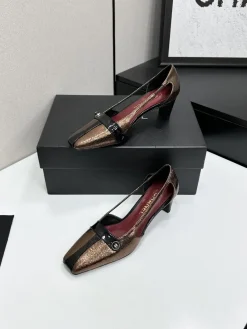 Alternative view of CHANEL Pumps & Heels Leather (Bronze-Black-Red) EU35-39 B60202606030350119