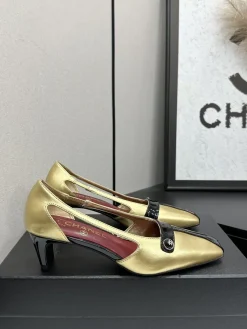 CHANEL Pumps & Heels Leather (Gold-Black-Red) EU35-39 B60202606030351119