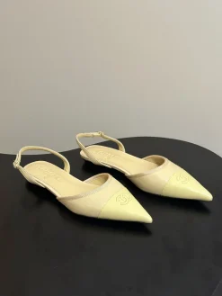 CHANEL Pumps & Heels Leather (Light Yellow-Beige) EU35-39 B70202606030352119