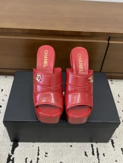 Alternative view of CHANEL Pumps & Heels Leather (Red) EU35-39 B90202606030355129