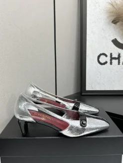 CHANEL Pumps & Heels Leather (Silver-Black-Red) EU35-39 B60202606030356119