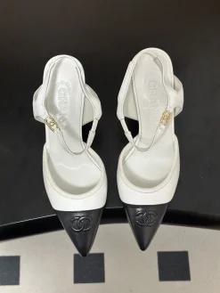 Alternative view of CHANEL Pumps & Heels Leather (White-Black) EU35-39 B70202606030358119