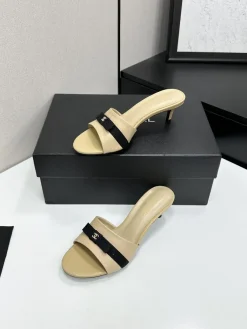 Alternative view of CHANEL Sandals & Mules Leather (Beige-Black) EU35-41 B70202606030388119