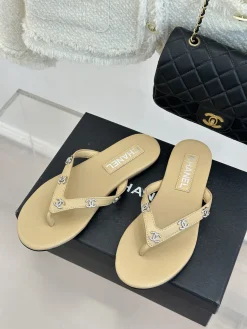 Alternative view of CHANEL Sandals & Mules Leather (Beige) EU35-39 B40202606030380109
