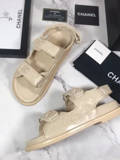 CHANEL Sandals & Mules Leather (Beige) EU35-40 B20202606030381109